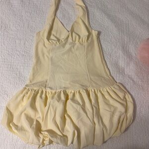 Yellow Halter Bubble Dress